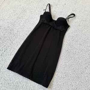 Rampage Polka Dot Sheer Babydoll Dress Size S🖤